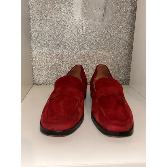 Vionic Red Suede Penny Loafers - Picture 2 of 9